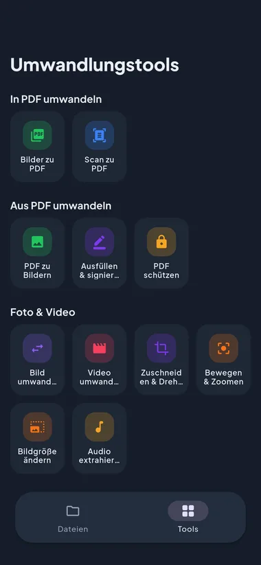 Wandl – Übersicht aller Umwandlungstools