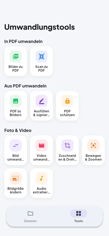 Wandl – Übersicht aller Umwandlungstools